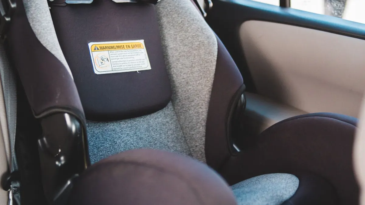 Car seat in modern vehicle
